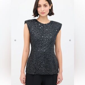Dries van noten beaded black sleeveless top 36